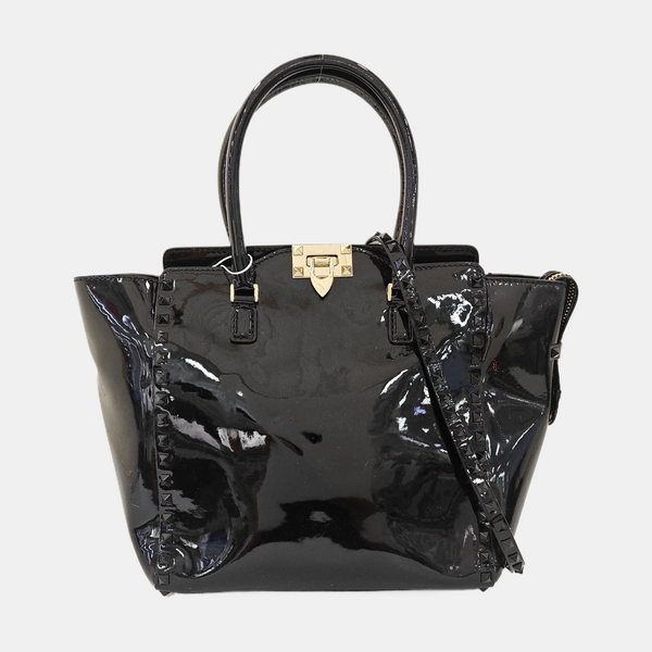 Rockstud Calfskin Black