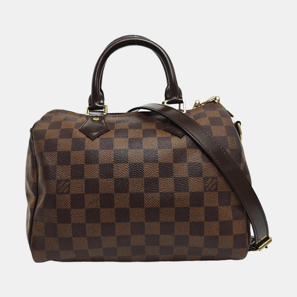 Authenticated pre-owned SPEEDY 25 Coated Canvas Brown - Shoulder Bag at Looply