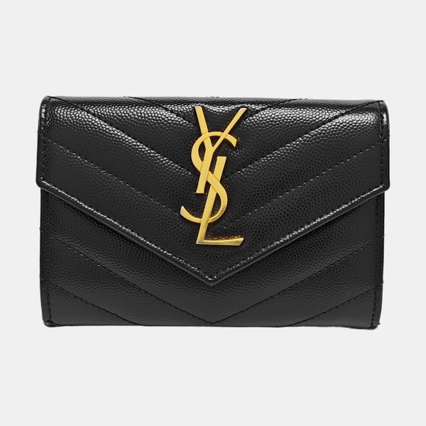 MONOGRAM Chevron Calfskin Black Wallet