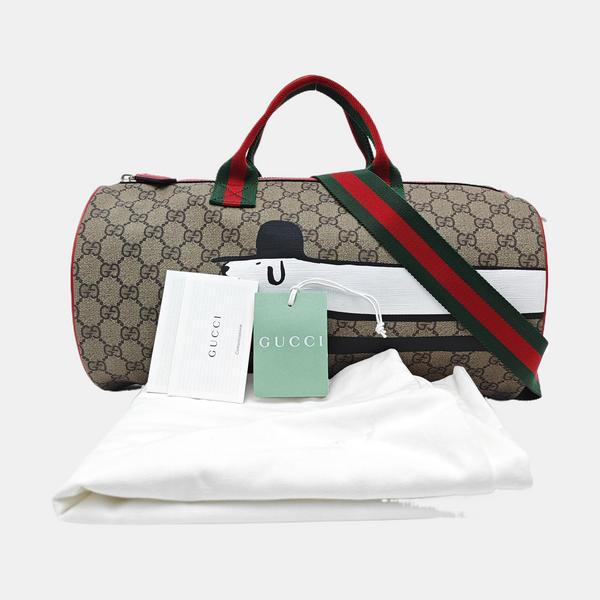 Monogram Coated Canvas Shoulder Bag Black