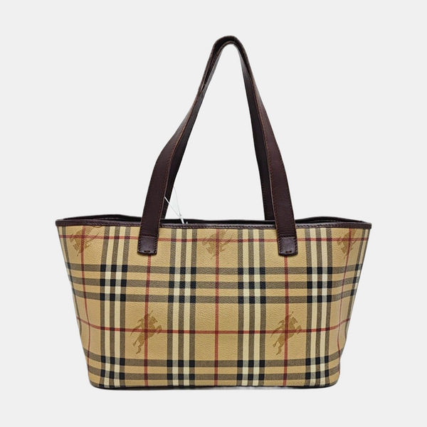 Coated Canvas Tote Bag Beige