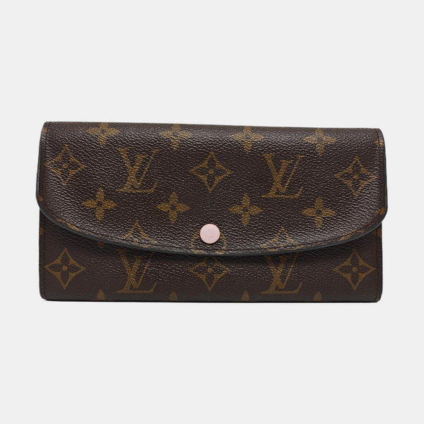 EMILIE Monogram Coated Canvas Brown Wallet