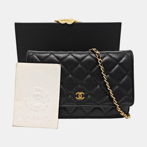 WOC Quilted Grained Calfskin Black