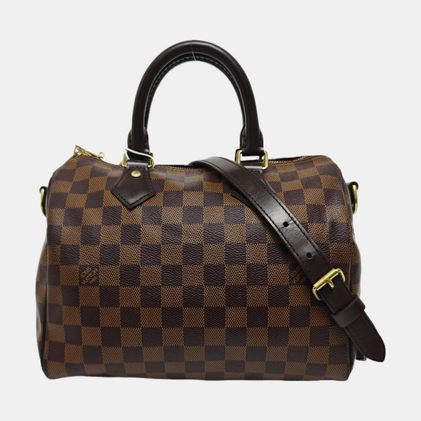 SPEEDY 25 Damier Ebene Coated Canvas Brown