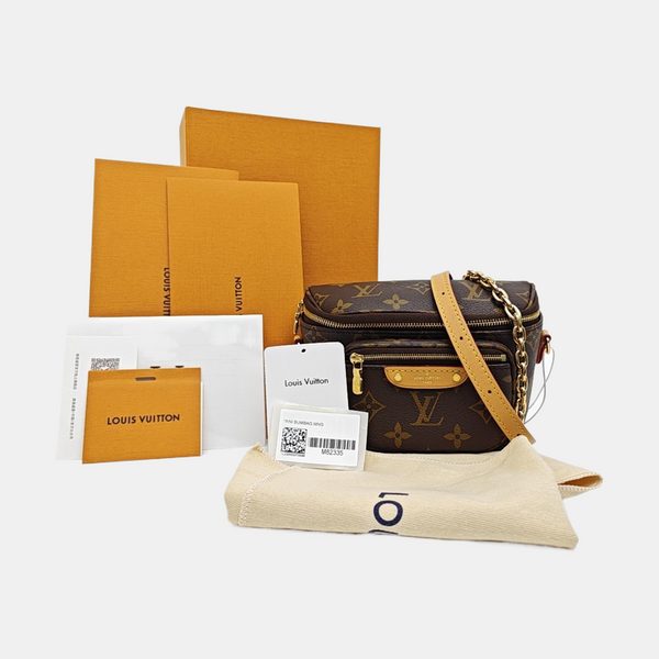 BUMBAG Mini Monogram Coated Canvas Brown