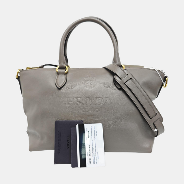 Calfskin Tote Bag Gray
