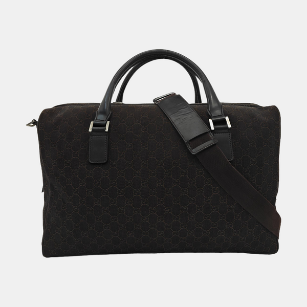 Monogram Canvas Shoulder Bag Black
