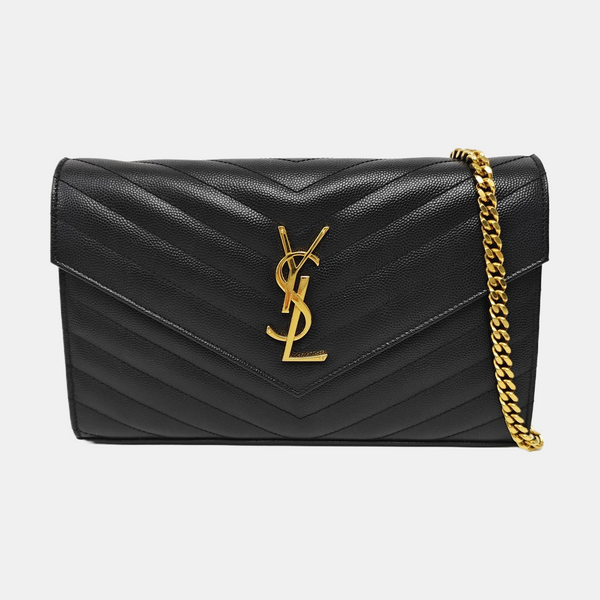 MONOGRAM Medium Chevron Calfskin Black