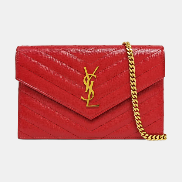 MONOGRAM WOC Chevron Calfskin Red