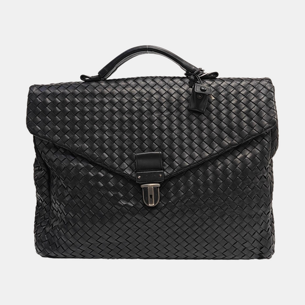Calfskin Top Handle Bag Black