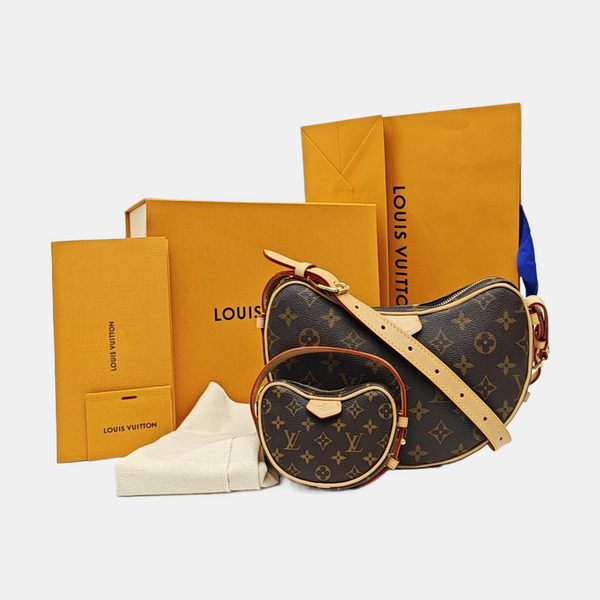 CROISSANT Monogram Coated Canvas Brown