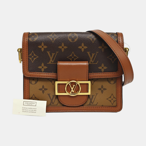 DAUPHINE Mini Monogram Coated Canvas Brown