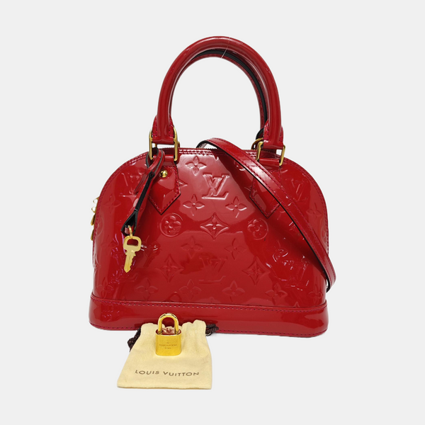 ALMA BB Monogram Patent Leather Red