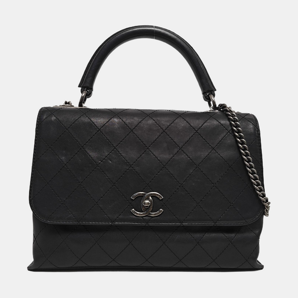 LUXURY TOP Quilted Calfskin Black