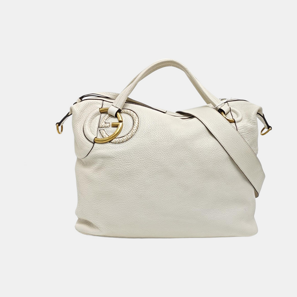 Calfskin Shoulder Bag White