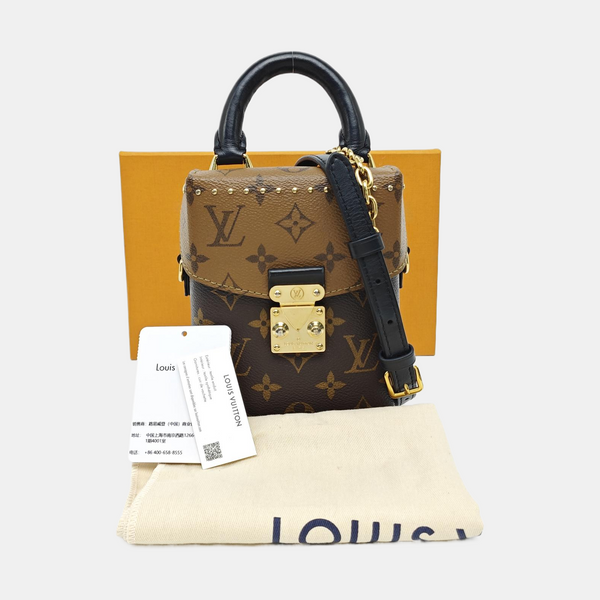 CAMERA BOX Monogram Coated Canvas Brown