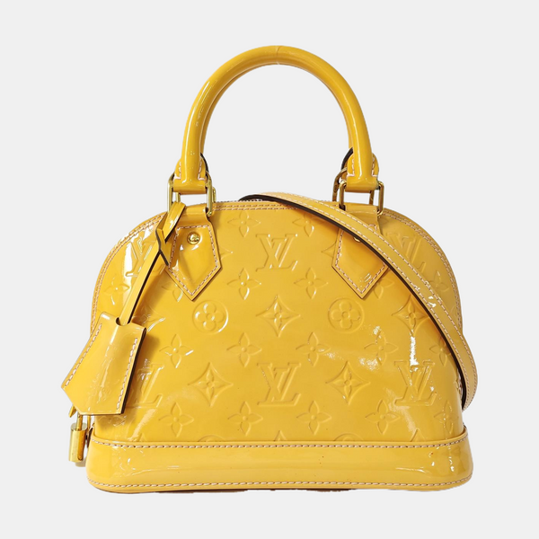 ALMA BB Monogram Patent Leather Yellow