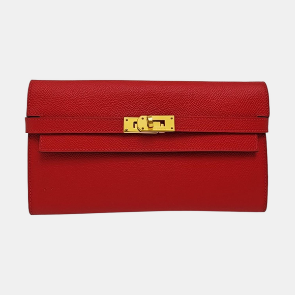 Kelly 20 Epsom Red Wallet