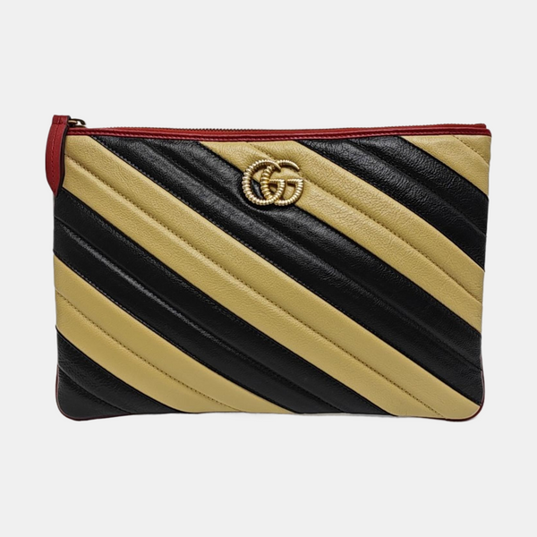 Quilted Calfskin Clutch Multicolor