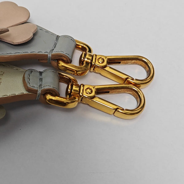 Leather Bag Strap Blue