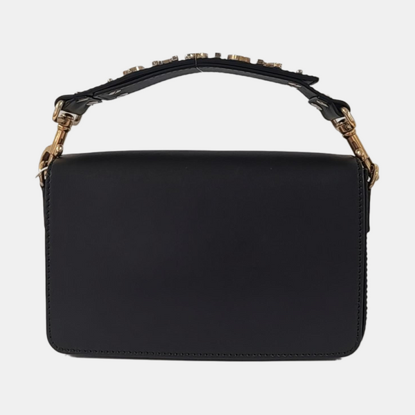 Calfskin Top Handle Bag Black