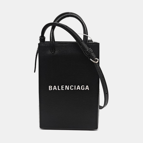 Shopping Bag Calfskin Black
