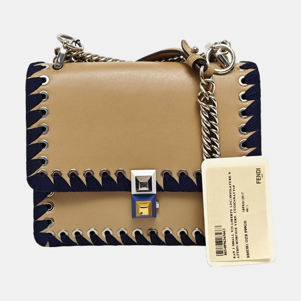 Authenticated pre-owned Kan I Small Calfskin Beige - Shoulder Bag at Looply