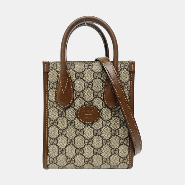 Retro Mini Monogram Coated Canvas Beige