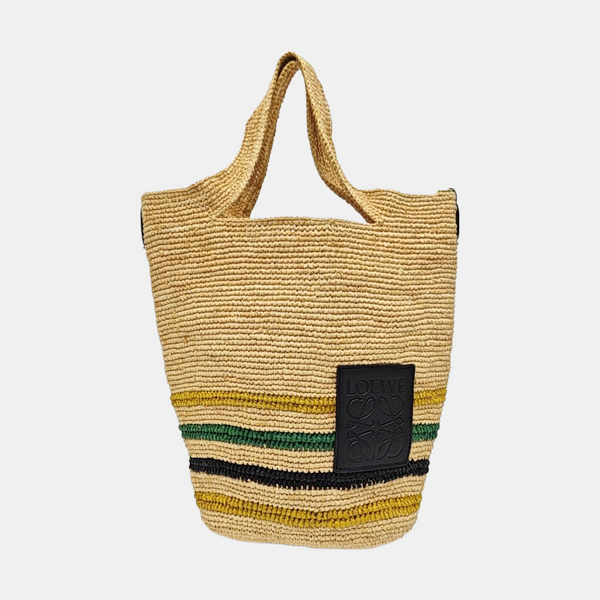 Special Material Bucket Bag Beige