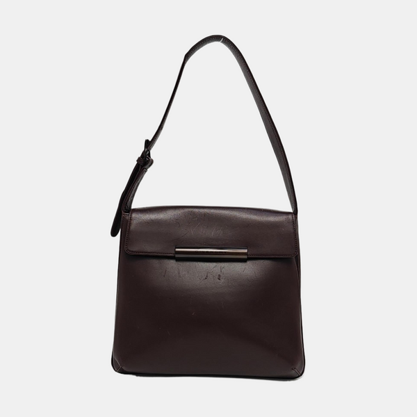 Calfskin Shoulder Bag Brown