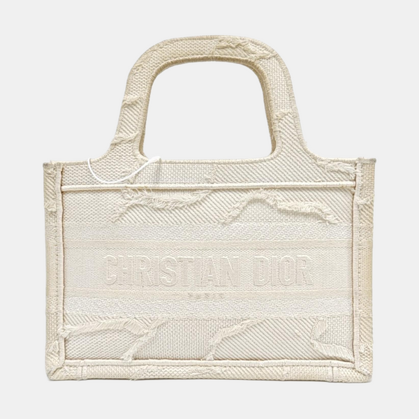 Authenticated pre-owned Book Tote Mini Canvas White - Tote Bag at Looply