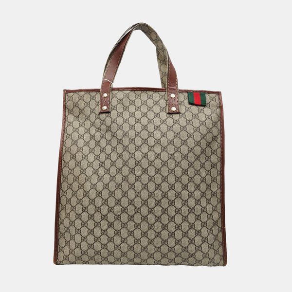 Monogram Coated Canvas Tote Bag Black