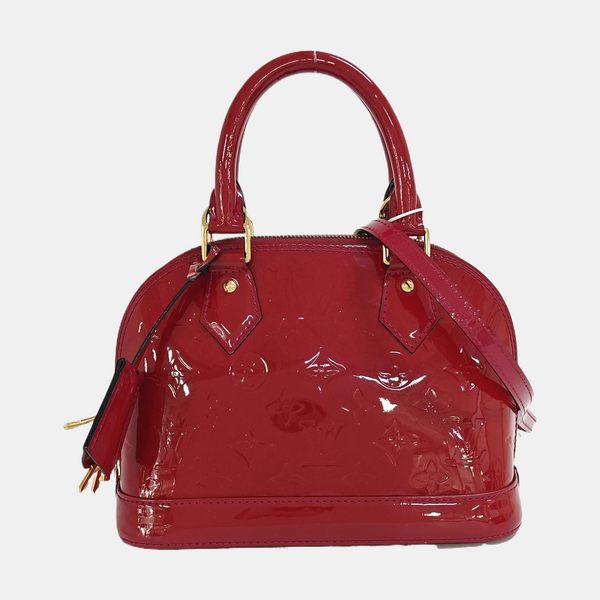 ALMA BB Monogram Patent Leather Red