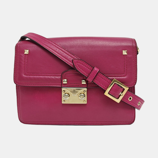 Calfskin Shoulder Bag Purple