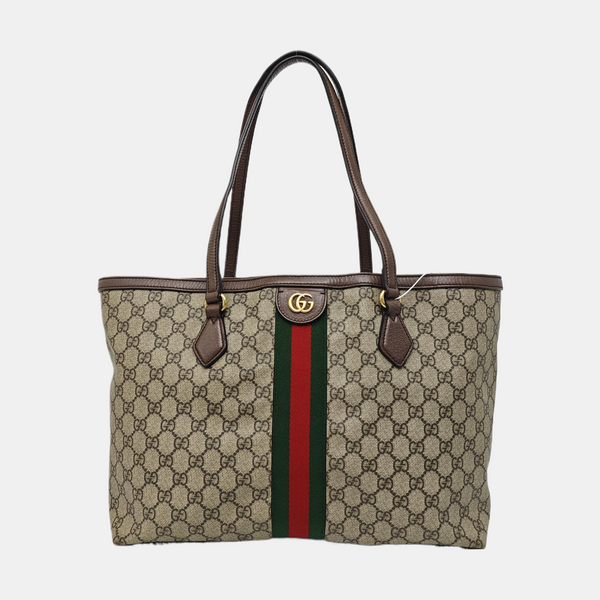 Monogram Coated Canvas Tote Bag Brown