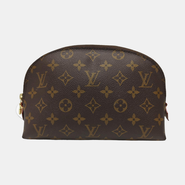 COSMETIC Monogram Coated Canvas Brown