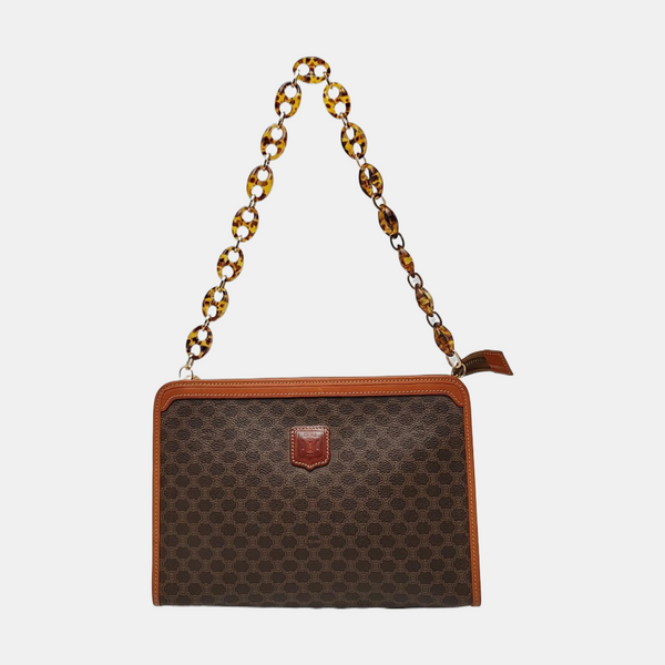 MACADAM CLUTCHE Coated Canvas Brown