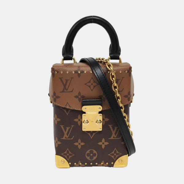 CAMERA BOX Monogram Coated Canvas Brown