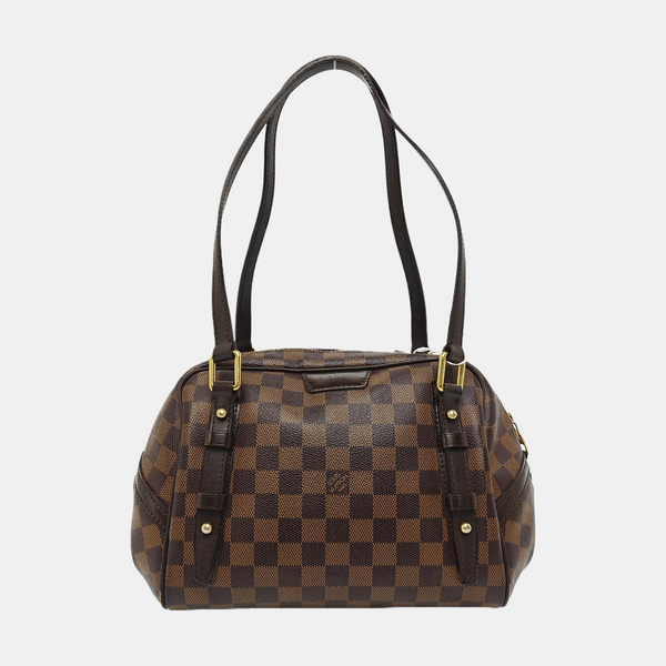 RIVINGTON PM Damier Ebene Coated Canvas Brown