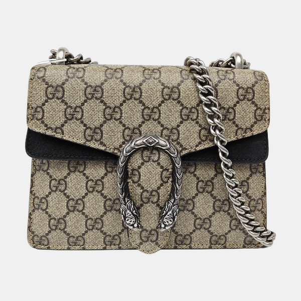Dionysus Mini Monogram Coated Canvas Beige