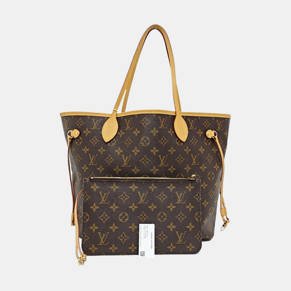 NEVERFULL MM Monogram Coated Canvas Brown