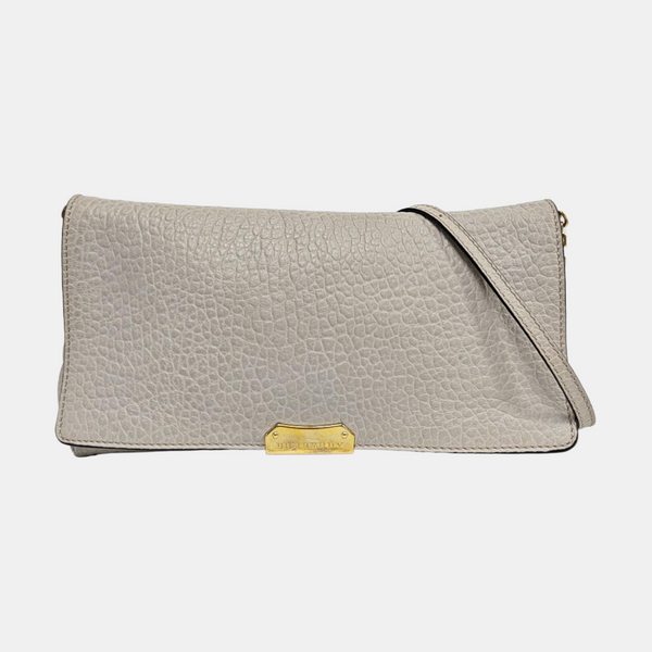 Calfskin Shoulder Bag Gray
