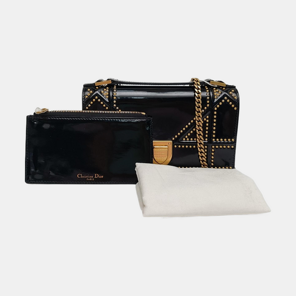 Diorama Cannage Calfskin Black