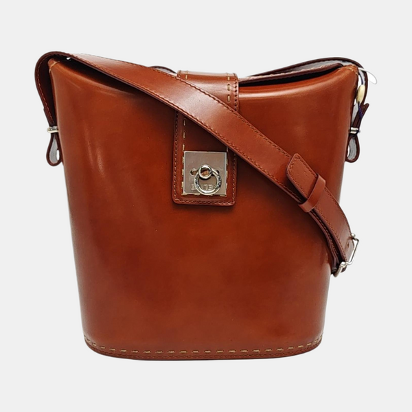 Calfskin Bucket Bag Brown