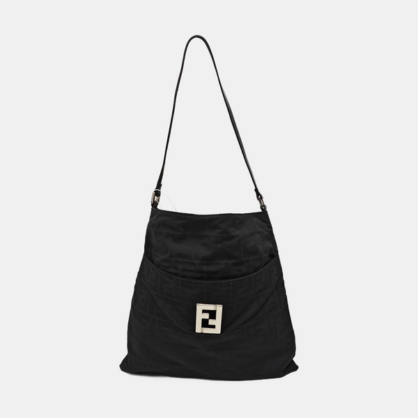 Fabric Shoulder Bag Black