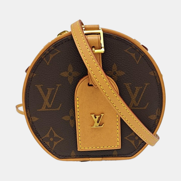 BOITE CHAPEAU Mini Monogram Coated Canvas Brown