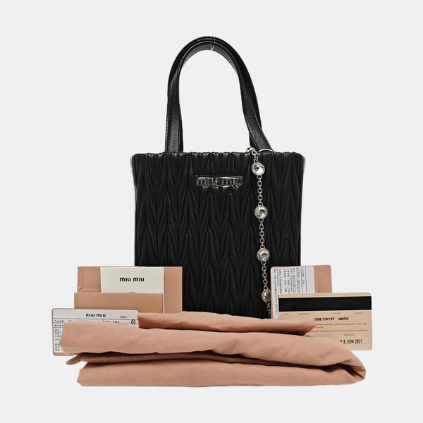Matelassé Quilted Lambskin Black