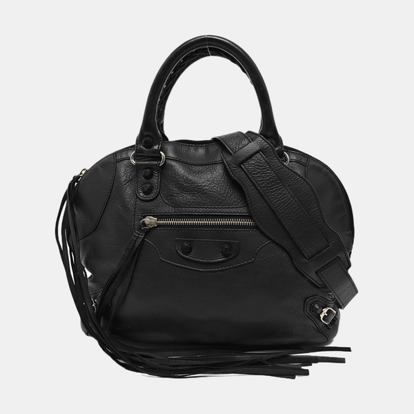 Calfskin Shoulder Bag Black