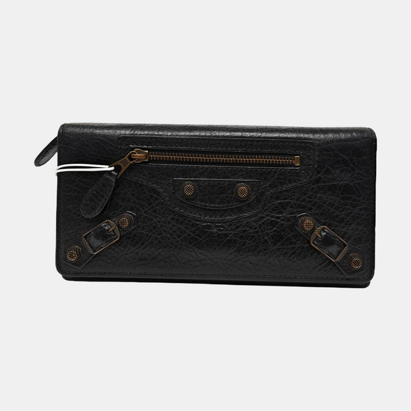 Classic City Lambskin Black Wallet