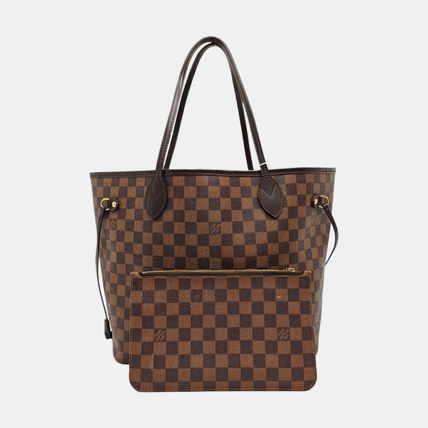 NEVERFULL MM Damier Ebene Coated Canvas Brown
